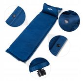 MATA SAMOPOMPUJĄCA BESTIF MATERAC TURYSTYCZNY TREKKINGOWY Z PODUSZKĄ 200cm