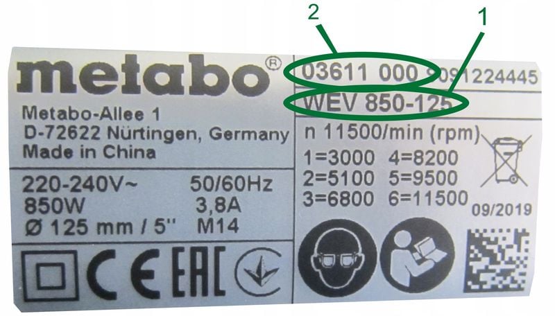 METABO TŁOK KOMPLET BASIC 250 316058110 zdjęcie 4
