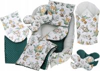 2 x KOKON NIEMOWLĘCY GNIAZDO KOJEC MINKY ZESTAW XXL BABYMAM 7 EL.