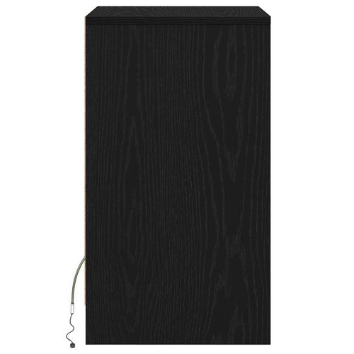 LED Stolik nocny z szufladą Czarny dąb 38 x 34 x 61 cm na Arena.pl