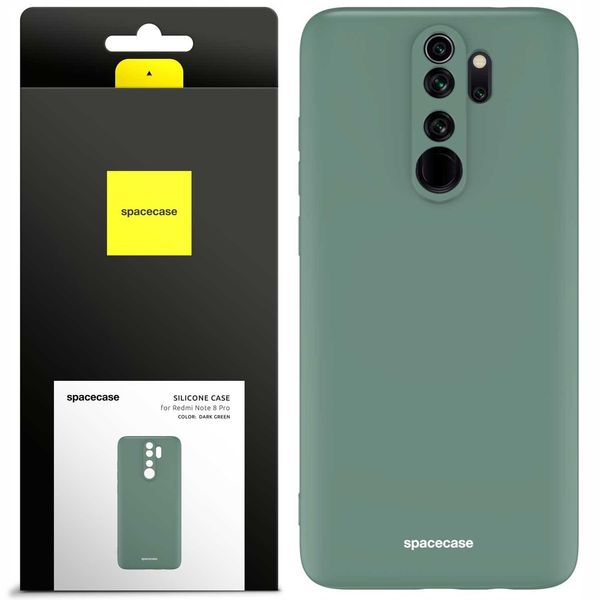 Spacecase Silicone Case Redmi Note 8 Pro Dark Green zdjęcie 1