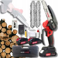 PIŁA ŁAŃCUCHOWA AKUMULATOROWA PILARKA RĘCZNA MAŁA MOCNA DO GALĘZI 2xAKU