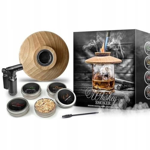 Zestaw do Wędzenia Whisky Smoker Gadżet Prezent dla Chłopaka Mężczyzny 8w1 na Arena.pl