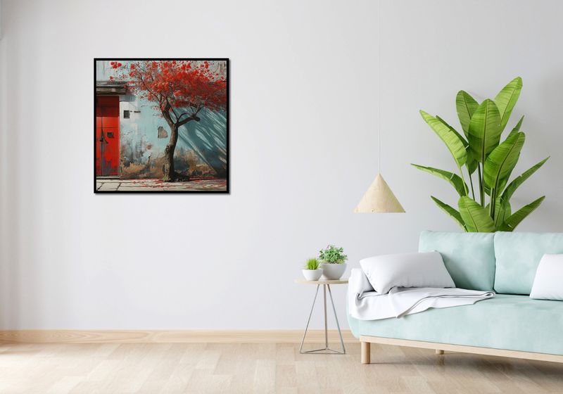 Plakat 80x80cm Widok Na Dawne zdjęcie 4