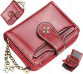 Damski Skórzany Portfel Skóra Elegancki Mały Karty