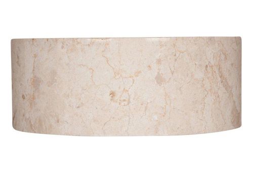 Umywalka z kamienia naturalnego MIRUM 509 nablatowa Ø40 cm Cream na Arena.pl