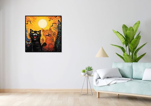 Plakat 80x80cm Kocie Koncertowanie na Arena.pl