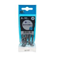 Śruba 6x50mm metryczny skok gwintu 6 szt. łeb 6-kątny fra