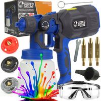 PISTOLET AGREGAT MALARSKI DO MALOWANIA ŚCIAN 550W 3 DYSZE ZESTAW + OKULARY