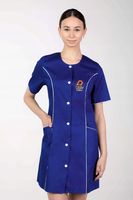 Fartuch medyczny damski na guziki taliowany HAFT z TWOIM LOGO NAPIS 10 szt