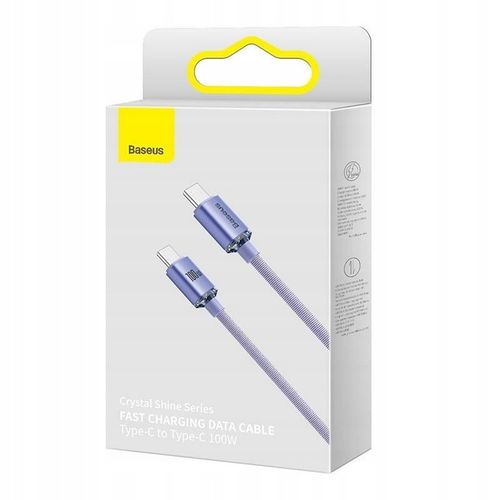 Kabel USB-C / USB-C, Crystal Baseus, 5A 100W, 2m na Arena.pl