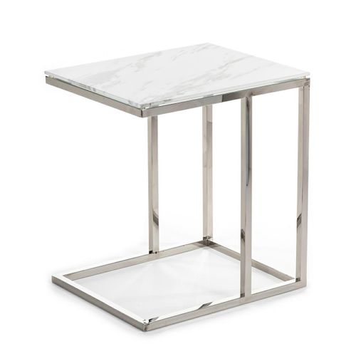 Stolik pomocnik Lurus Silver White 40 cm na Arena.pl