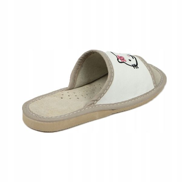 Kapcie Dziecięce Kitty Pantofle Skóra zdjęcie 4
