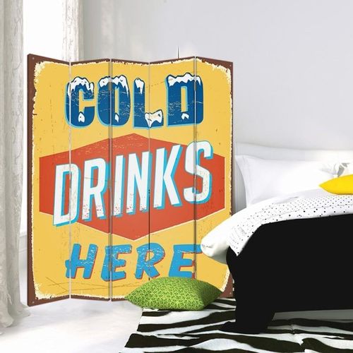 Parawan dekoracyjny, Cold drinks here 180x150 na Arena.pl