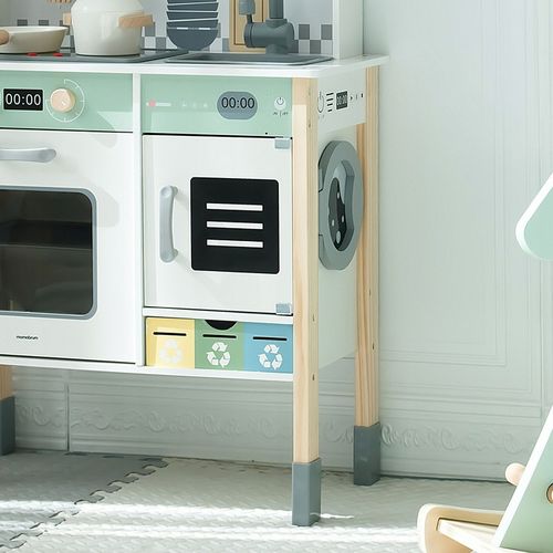 KUCHNIA DREWNIANA INTERAKTYWNA z Pralką Zmywarką Tablica Kredowa dla Dzieci na Arena.pl