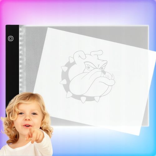 TABLET GRAFICZNY TABLICA DESKA KREŚLARSKA do rysowania kalka LED A4 PREZENT na Arena.pl