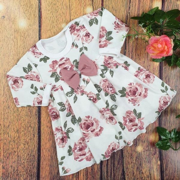 Body sukienka dla noworodka, Retro Róża r.56 zdjęcie 2