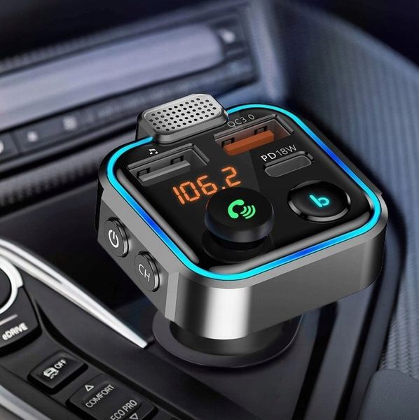Transmiter samochodowy Transmiter Bluetooth FM Ładowarka 3xUSB Adapter zdjęcie 3