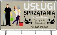 BANER REKLAMOWY 100x50cm projekt w cenie różne wzory USŁUGI SPRZĄTANIA