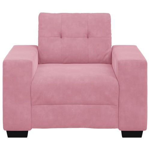 Sofa Fotel Różowy 59 cm Aksamit na Arena.pl