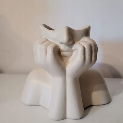 Wazon Asir ceramika 17 x 11 x 14 cm szary na Arena.pl