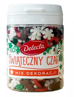 Delecta ŚWIĄTECZNY CZAR Mix dekoracje POSYPKA PŁATKI CUKROWE DEKORACJE 55g