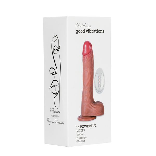 Wibrator-Silicone, Vibration 10, Rotate, Telescopic, Heating, 21Cm zdjęcie 2