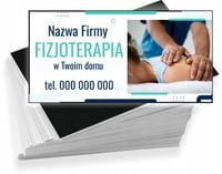 Wizytówki firmowe Foliowane 1000szt wiele wzorów fizjoterapia