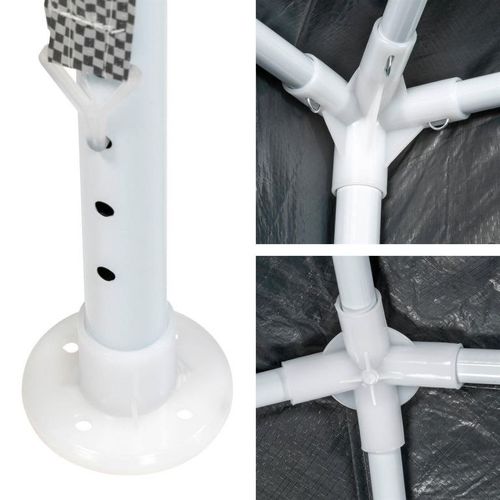 Namiot ogrodowy - antracyt, 3 x 3 m + 2 ściany boczne na Arena.pl