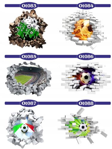 Naklejka samoprzylepna piłka nożna piłkarska 3D na Arena.pl