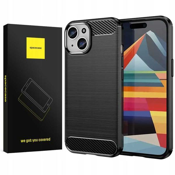 Spacecase Carbon Iphone 15 Plus Black zdjęcie 1