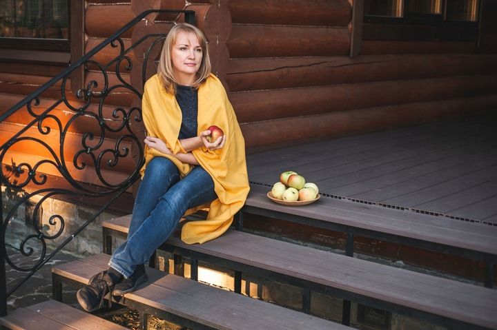 KOC POLAROWY 150x120 cm 180g/m2 piknik pomarańcz zdjęcie 7