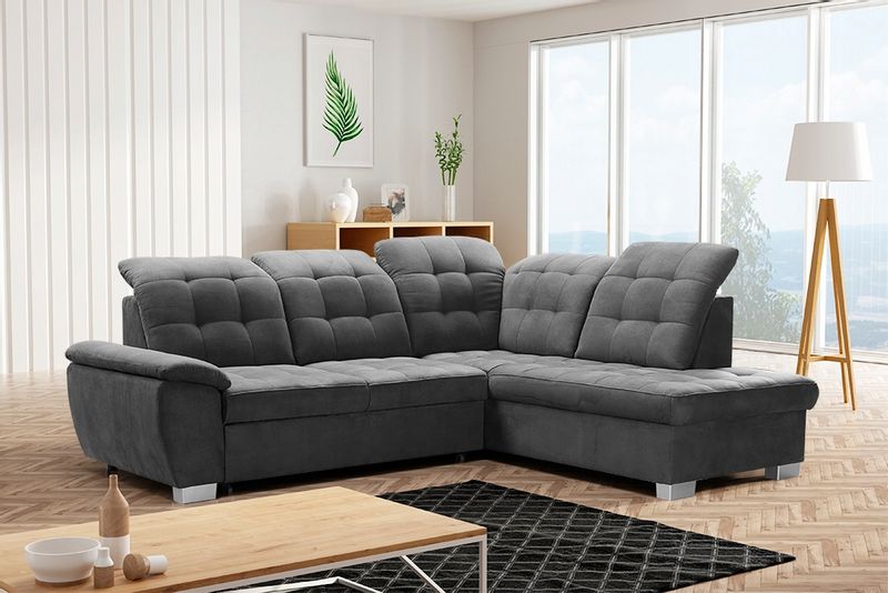 Nowoczesny Narożnik ROYALl- VENTE- NERO promocja zdjęcie 1