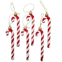 BOMBKI CHOINKOWE CZERWONE ZAWIESZKI OZDOBY NA CHOINKĘ LASKI CUKROWE 6 szt