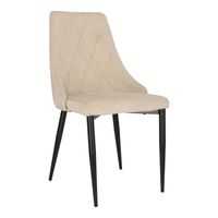 Krzesło Loretta velvet beżowe czarne