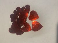 Cekiny serduszka czerwone 20 mm / 15 gr. opalenizujące.