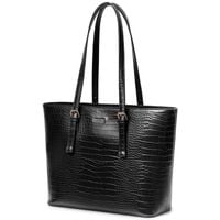 Torebka Damska Shopper Na Ramię PUCCINI Duża Mieści A4 Czarna BML054D-1