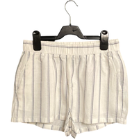 Krótkie Spodenki Damskie Lniane Wygodne Stylowe Biały Rozmiar S