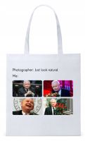 Śmieszny Pis Kaczyński Torba Eco Biała Shopper Z Nadrukiem Ze Zdjęciem