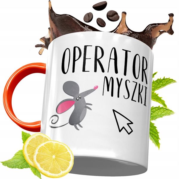 Kubek Pomarańczowy Dla Informatyka Programisty Z Nadrukiem Ze Zdjęciem zdjęcie 1