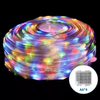 Płaski sznur świetlny 5m 50 LED RGB na baterie z pilotem 32 klawisze dla dekoracji