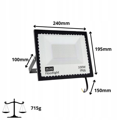 HALOGEN LED 100W NAŚWIETLACZ SLIM ZEWNĘTRZNY ROBOCZY OSZCZĘDNY DO na Arena.pl