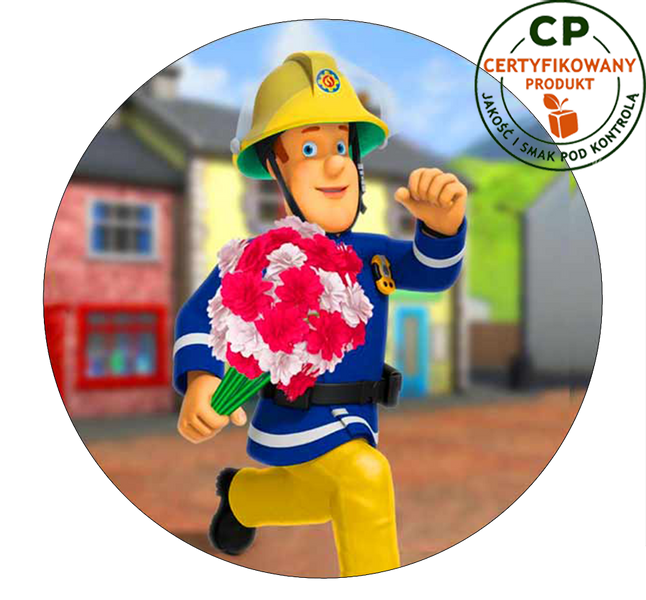 Opłatek na tort Strażak Sam zdjęcie 1