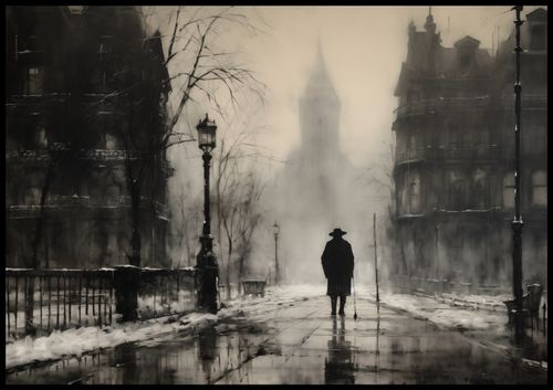 Plakat 100x70cm Mgła nad Londynem na Arena.pl