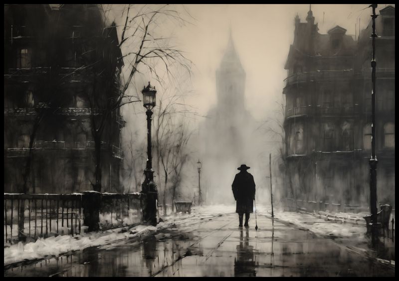 Plakat 100x70cm Mgła nad Londynem zdjęcie 2