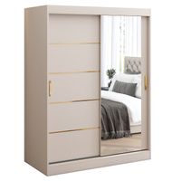 Szafa przesuwna 150x200 Hermes, Kaszmir, Lustro, Szuflady