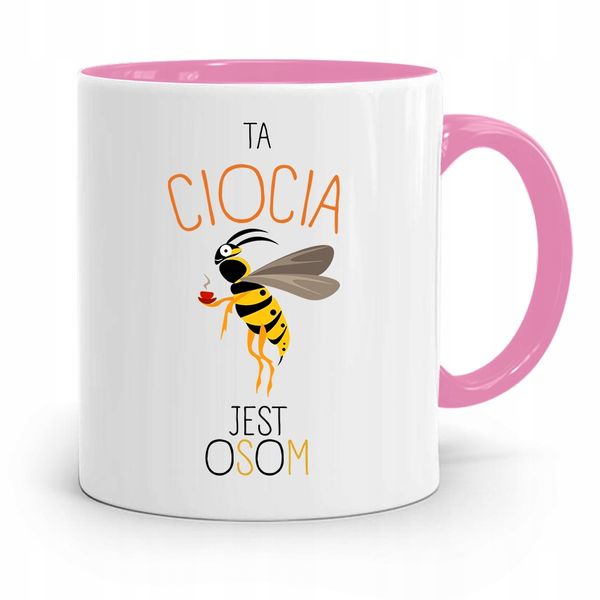 Kubek Różowy Prezent Dla Cioci Ta Ciocia Jest Osom Z Nadrukiem Ze Zdjęciem zdjęcie 1