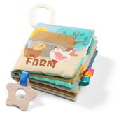 BABYONO Książeczka sensoryczna z gryzakiem FARMA