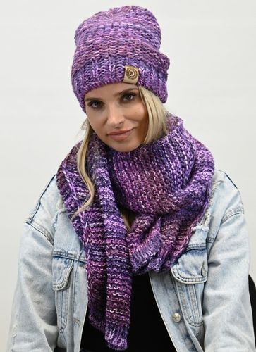 Gruby Modny Kobiecy Zestaw Zimowy Melanżowy Wz2 na Arena.pl