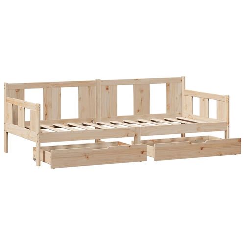 Łóżko dzienne z szufladami, 90x200 cm, sosnowe na Arena.pl